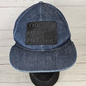 H&M Hat Snapback Denim "THE NEW FUTURE" Men's One Size Adjustable Blue
